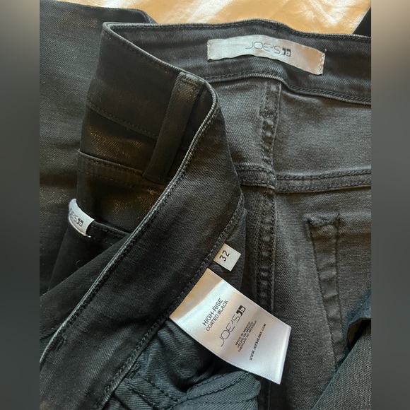 68-NWOT- JOE'S $228 Women's Black Coated High Rise Boot Cut Jeans size 32 - Picture 7 of 8